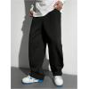 imageSOLY HUX Boys Sports Athletic Sweatpants Wide Leg Casual Fall Letter Elastic Waist Baggy PantsBlack Letter