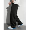 imageSOLY HUX Boys Sports Athletic Sweatpants Wide Leg Casual Fall Letter Elastic Waist Baggy PantsBlack Letter