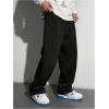 imageSOLY HUX Boys Sports Athletic Sweatpants Wide Leg Casual Fall Letter Elastic Waist Baggy PantsBlack Letter