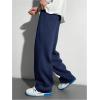 imageSOLY HUX Boys Sports Athletic Sweatpants Wide Leg Casual Fall Letter Elastic Waist Baggy PantsDark Blue