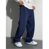 imageSOLY HUX Boys Sports Athletic Sweatpants Wide Leg Casual Fall Letter Elastic Waist Baggy PantsDark Blue
