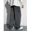 imageSOLY HUX Boys Sports Athletic Sweatpants Wide Leg Casual Fall Letter Elastic Waist Baggy PantsDark Grey