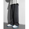 imageSOLY HUX Boys Sports Athletic Sweatpants Wide Leg Casual Fall Letter Elastic Waist Baggy PantsDark Grey
