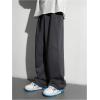 imageSOLY HUX Boys Sports Athletic Sweatpants Wide Leg Casual Fall Letter Elastic Waist Baggy PantsDark Grey Letter