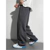 imageSOLY HUX Boys Sports Athletic Sweatpants Wide Leg Casual Fall Letter Elastic Waist Baggy PantsDark Grey Letter