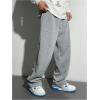 imageSOLY HUX Boys Sports Athletic Sweatpants Wide Leg Casual Fall Letter Elastic Waist Baggy PantsGrey Letter