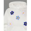 imageSOLY HUX Girls 2 Piece Outfit Floral Applique Long Sleeve Hoodie and Flared Sweatpants Cute SetMulticolor Floral