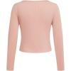imageSOLY HUX Girls 2 Piece Outfit Lace Ruched Long Sleeve T Shirt and Bow Flare Pants Y2k SetMulti Color