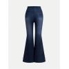 imageSOLY HUX Girls 2 Piece Outfit Lace Ruched Long Sleeve T Shirt and Bow Flare Pants Y2k SetMulti Color