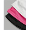 imageSOLY HUX Girls 3 Piece Summer Ruched Short Sleeve V Neck Tee T Shirts Basic Fitted Tops Cute ClothesHot Pink White Black