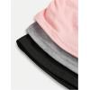 imageSOLY HUX Girls 3 Piece Summer Ruched Short Sleeve V Neck Tee T Shirts Basic Fitted Tops Cute ClothesPink Grey Black