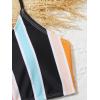 imageSOLY HUX Girls Bikini Sets Striped Color Block Criss Cross Spaghetti Strap Bathing Suits Two Piece SwimsuitMulticoloured Striped