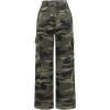 imageSOLY HUX Girls Camo Print Denim Pants Flap Pocket Casual Cargo JeansArmy Green Camo