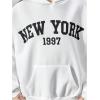 imageSOLY HUX Girls Clothing Sets Letter Graphic Long Sleeve Hoodies Tops and Flare Leg Pants Set 2 Piece OutfitsBlack and White Letter