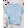 imageSOLY HUX Girls Cute Graphic Tees Letter Print Preppy T Shirts Casual Teen Tops Back to School Clothes Size 812Blue Letter Print