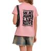 imageSOLY HUX Girls Cute Graphic Tees Letter Print Preppy T Shirts Casual Teen Tops Back to School Clothes Size 812Pink Letter