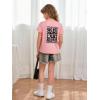 imageSOLY HUX Girls Cute Graphic Tees Letter Print Preppy T Shirts Casual Teen Tops Back to School Clothes Size 812Pink Letter