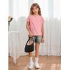 imageSOLY HUX Girls Cute Graphic Tees Letter Print Preppy T Shirts Casual Teen Tops Back to School Clothes Size 812Pink Letter