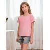 imageSOLY HUX Girls Cute Graphic Tees Letter Print Preppy T Shirts Casual Teen Tops Back to School Clothes Size 812Pink Letter