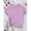 imageSOLY HUX Girls Cute Graphic Tees Letter Print Preppy T Shirts Casual Teen Tops Back to School Clothes Size 812Purple Letter Print