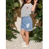 imageSOLY HUX Girls Cute Striped T Shirts Short Sleeve Heart Casual Teen Tee Tops Preppy ClothesBlack and White