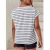 imageSOLY HUX Girls Cute Striped T Shirts Short Sleeve Heart Casual Teen Tee Tops Preppy ClothesGrey Striped