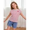 imageSOLY HUX Girls Cute Striped T Shirts Short Sleeve Heart Casual Teen Tee Tops Preppy ClothesRed and White