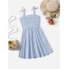 imageSOLY HUX Girls Floral Print Spaghetti Strap Dress Sleeveless Aline Mini Dresses Summer Beach SundressBlue Print