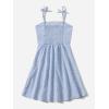 imageSOLY HUX Girls Floral Print Spaghetti Strap Dress Sleeveless Aline Mini Dresses Summer Beach SundressBlue Print