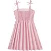 imageSOLY HUX Girls Floral Print Spaghetti Strap Dress Sleeveless Aline Mini Dresses Summer Beach SundressLight Pink