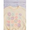 imageSOLY HUX Girls Graphic Print Round Neck Sweatshirt Long Sleeve Drop Shoulder Pullover TopsApricot Graphic
