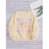 imageSOLY HUX Girls Graphic Print Round Neck Sweatshirt Long Sleeve Drop Shoulder Pullover TopsApricot Graphic