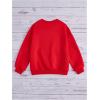 imageSOLY HUX Girls Graphic Print Round Neck Sweatshirt Long Sleeve Drop Shoulder Pullover TopsRed Graphic