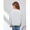 imageSOLY HUX Girls Graphic Print Round Neck Sweatshirt Long Sleeve Drop Shoulder Pullover TopsWhite Graphic