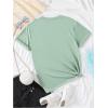 imageSOLY HUX Girls Graphic Tees Cute Cartoon Print T Shirts Crew Neck Short Sleeve Summer TopsGreen Cartoon