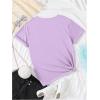 imageSOLY HUX Girls Graphic Tees Cute Cartoon Print T Shirts Crew Neck Short Sleeve Summer TopsLight Purple Cartoon