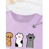 imageSOLY HUX Girls Graphic Tees Cute Cartoon Print T Shirts Crew Neck Short Sleeve Summer TopsLight Purple Cartoon