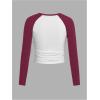 imageSOLY HUX Girls Long Sleeve T Shirts Cute Graphic Tees Casual Teen Tops Preppy Back to School ClothesBurgundy and White