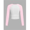 imageSOLY HUX Girls Long Sleeve T Shirts Cute Graphic Tees Casual Teen Tops Preppy Back to School ClothesPink and White