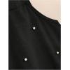 imageSOLY HUX Girls Pearl Halter Dress Sleeveless Ruffle Hem Color Block Cute Birthday Midi DressesBlack and White