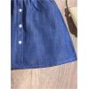 imageSOLY HUX Girls Ruffle Cap Sleeve Dress Crew Neck Button Down Cute Dresses with BeltDark Wash