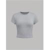 imageSOLY HUX Girls Short Sleeve Shirts 4 Packs Basic TShirts Tight Fitted Summer Tee Crop TopsBlack Grey White