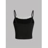 imageSOLY HUX Girls Sleeveless Star Print Lace Trim Camisoles Spaghetti Strap Ribbed Crop Tank TopsBlack Star