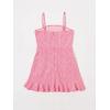 imageSOLY HUX Girls Spaghetti Strap Dress Floral Print Sleeveless Summer Beach Casual Sundress Aline Mini DressesDark Pink Floral