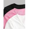 imageSOLY HUX Girls Summer Tops 3 Pack Cute Clothes Short Sleeve Square Neck Regular Fit T Shirts Casual Basic TeesWhite Pink Black