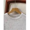 imageSOLY HUX Girls Sweater Crew Neck Long Sleeve Drop Shoulder Casual Knitted Pullover TopPure White