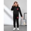 imageSOLY HUX Girls Sweatsuit 2 Piece Outfits Casual Graphic Long Sleeve Hoodies Sweatshirts and Sweatpants Set Fall ClothesBlack Printed
