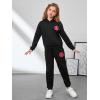 imageSOLY HUX Girls Sweatsuit 2 Piece Outfits Casual Graphic Long Sleeve Hoodies Sweatshirts and Sweatpants Set Fall ClothesBlack Printed
