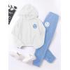 imageSOLY HUX Girls Sweatsuit 2 Piece Outfits Casual Graphic Long Sleeve Hoodies Sweatshirts and Sweatpants Set Fall ClothesBlue and White