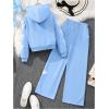 imageSOLY HUX Girls Sweatsuits 2 Piece Outfits Star Graphic Long Sleeve Zip Up Hoodie Jacket and Pants SetBlue Star